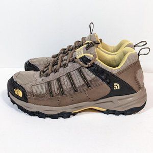 The North Face Tan Brown and Yellow Women's Hiking Shoes Size 8